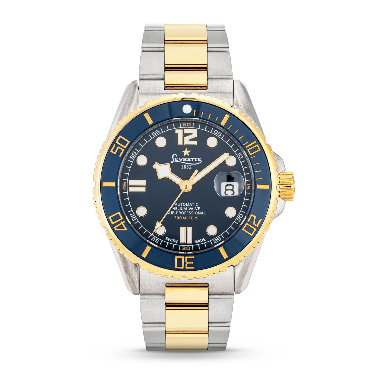 Dark Slate Gray Orologio Levrette1832 LEVMASTER SUB-PROFESSIONAL 300 HELIUM VALVE