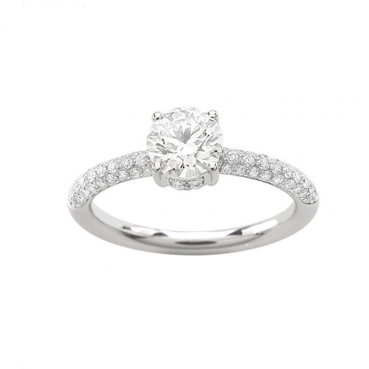 Light Gray ANELLO SOLITARIO IN ORO BIANCO E DIAMANTI WONDER GIORGIO VISCONTI