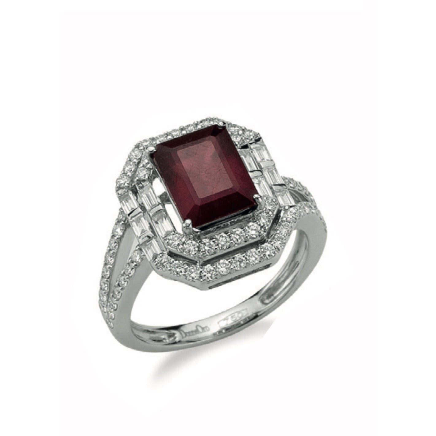 Dark Gray Anello Brillanti e Rubino DCAR7812.088 DonnaOro