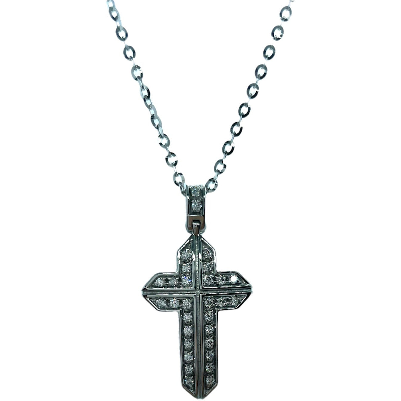 Dark Slate Gray Collana Zancan con croce in oro da uomo EC939B