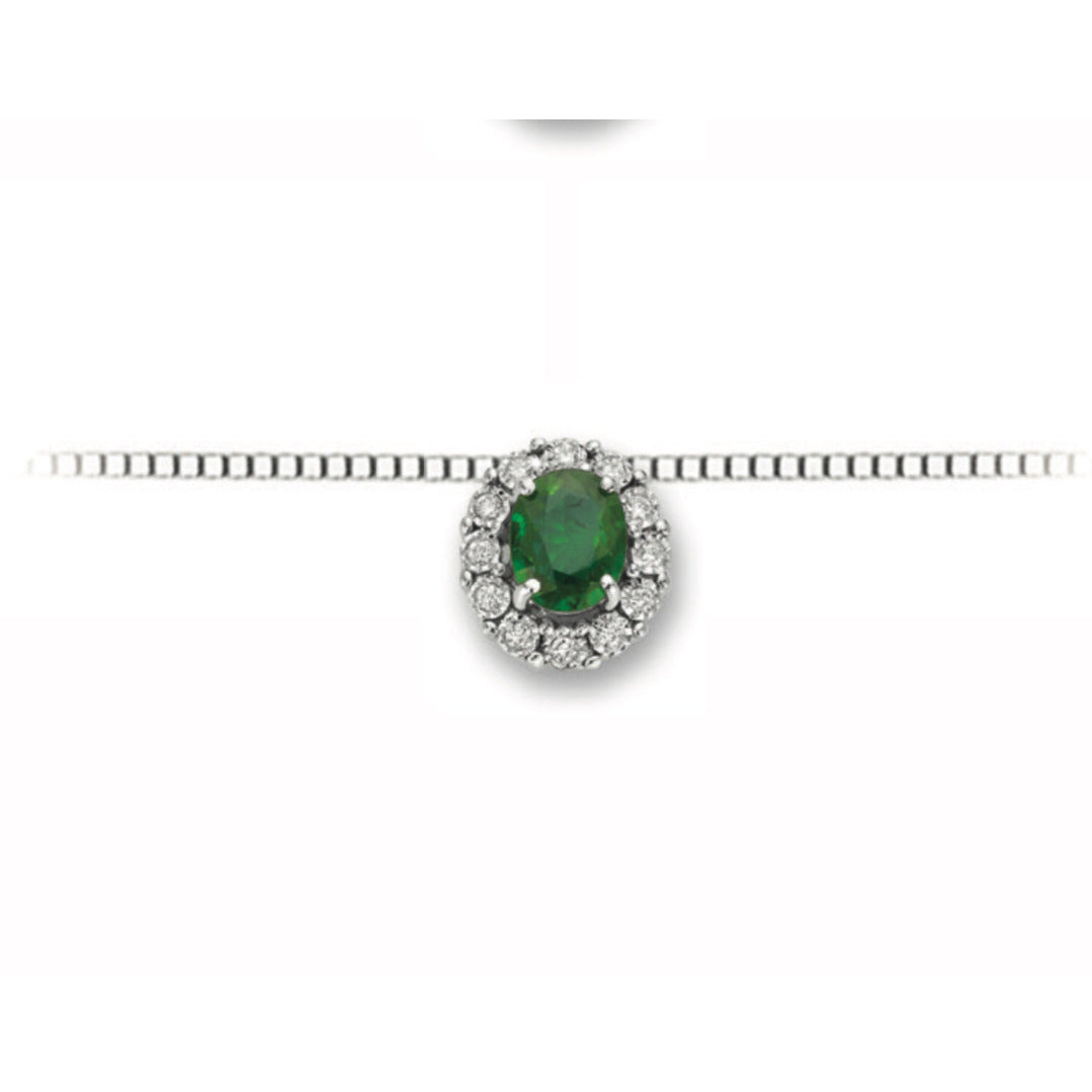 Light Gray Collana DonnaOro Smeraldo e Brillanti - DHPE9401.005
