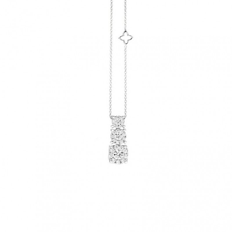 GIROCOLLO TRILOGY RECARLO NODO D'AMORE ORO BIANCO DIAMANTI P04TS252/035
