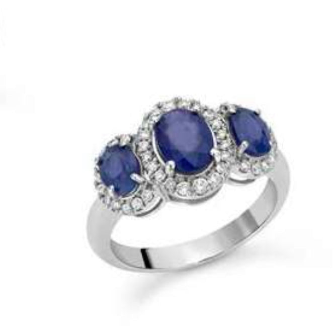 Anello trilogy con zaffiri e diamanti DCAZ9525.029 DonnaOro