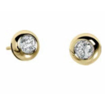 Orecchini punto luce Oro Giallo e Diamanti Lol10307