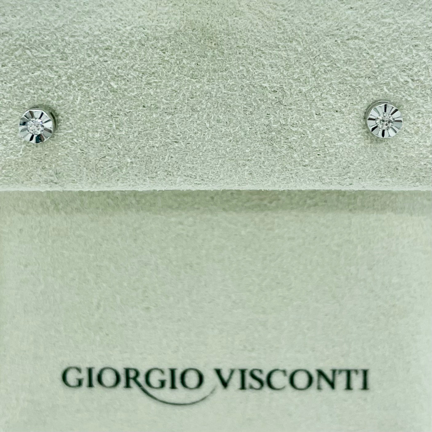 Orecchini punto luce in oro bianco e brillanti Giorgio Visconti BB39436A