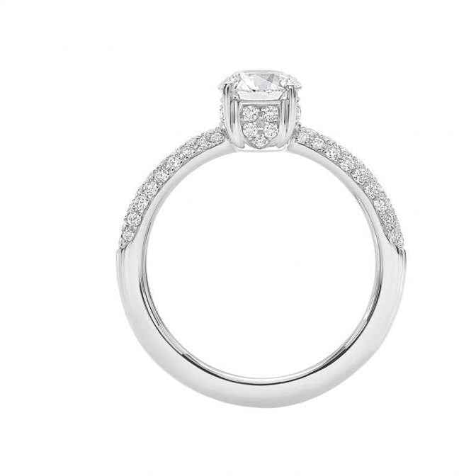 Anello solitario Wonder in oro bianco e diamanti Giorgio Visconti
