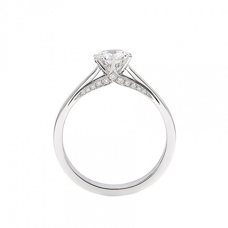 Light Gray ANELLO SOLITARIO IN ORO BIANCO E DIAMANTI AB16607E