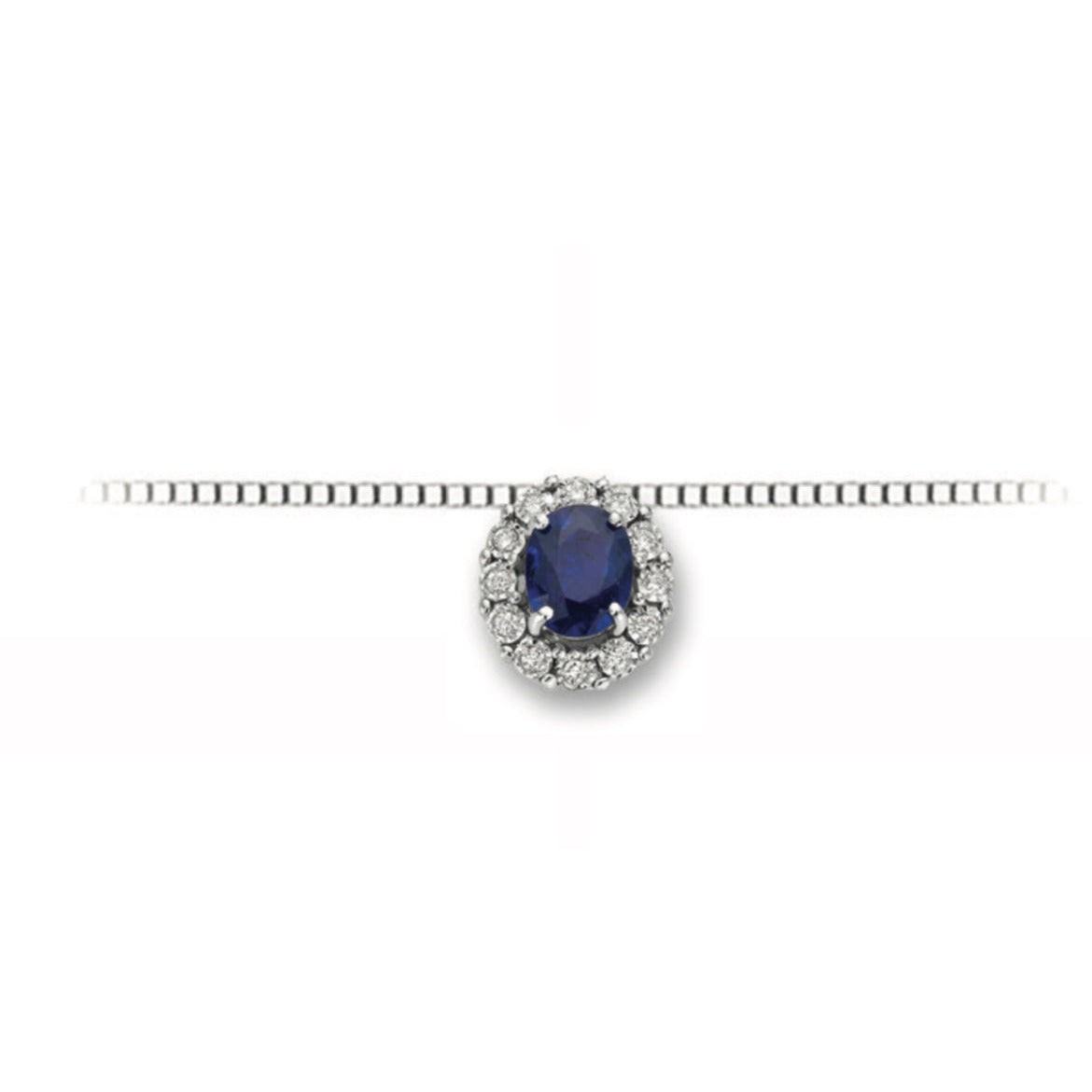 Light Gray Collana DonnaOro Zaffiro e Brillanti - DHPZ9401.005