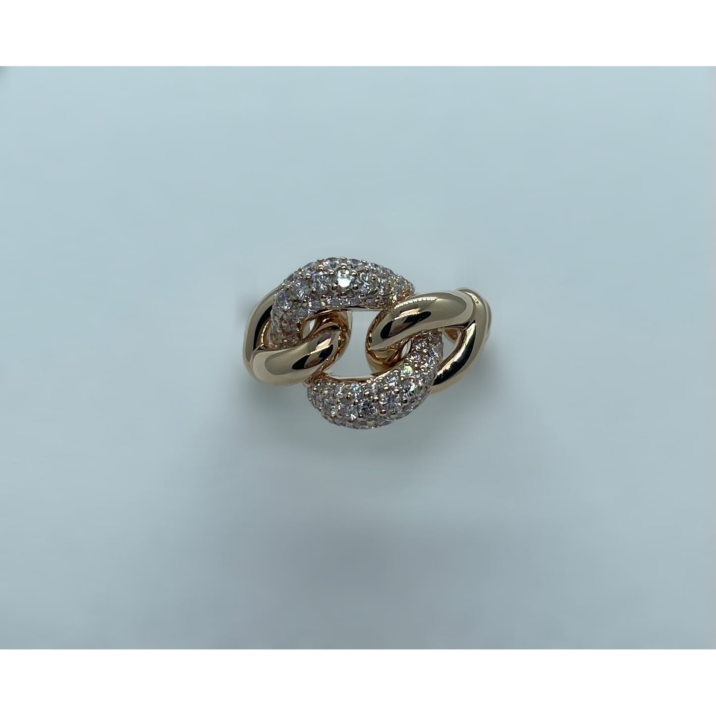 Anello groumette in oro con diamanti Crivelli