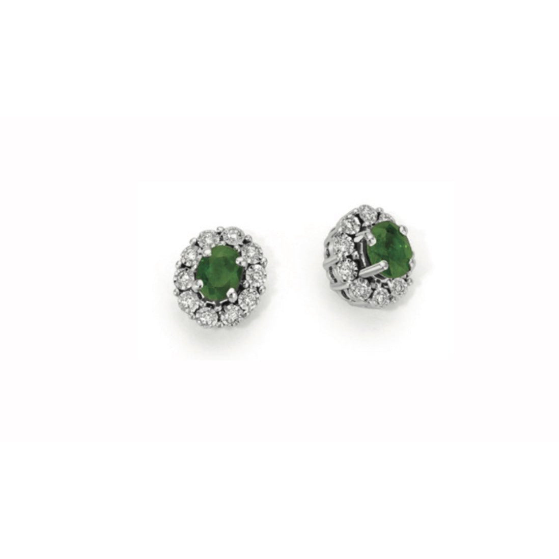 Light Gray Orecchini DonnaOro in oro con diamanti e Smeraldi DHOE9400.006