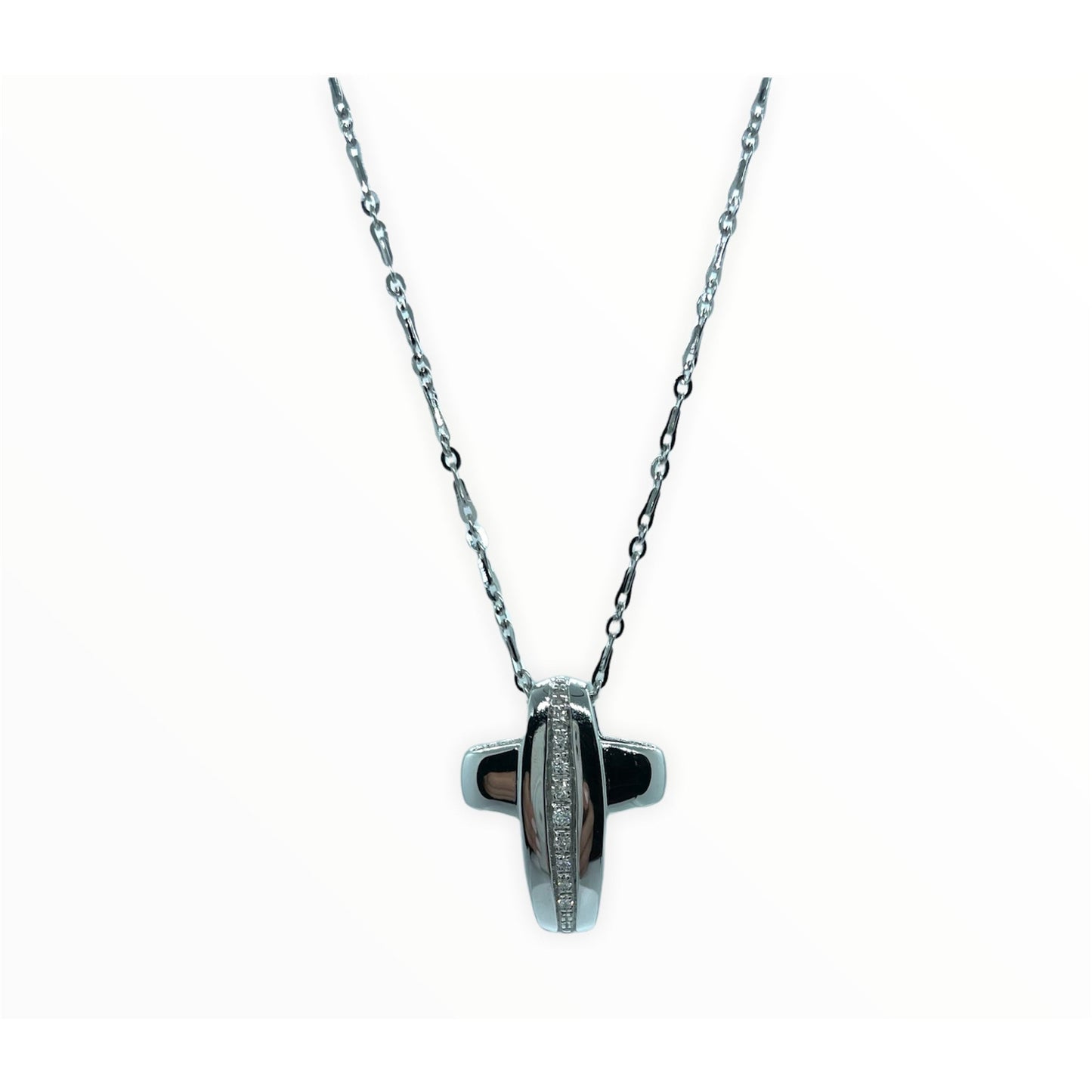 Dark Slate Gray Collana Zancan con croce in oro da uomo EC335RB