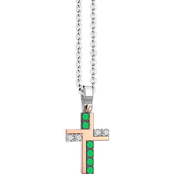 Collana Zancan con croce in oro da uomo UC034RB-S