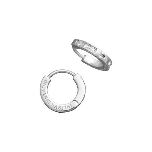 Orecchini cerchi Huggie crystal piccoli 11954 Giovanni Raspini