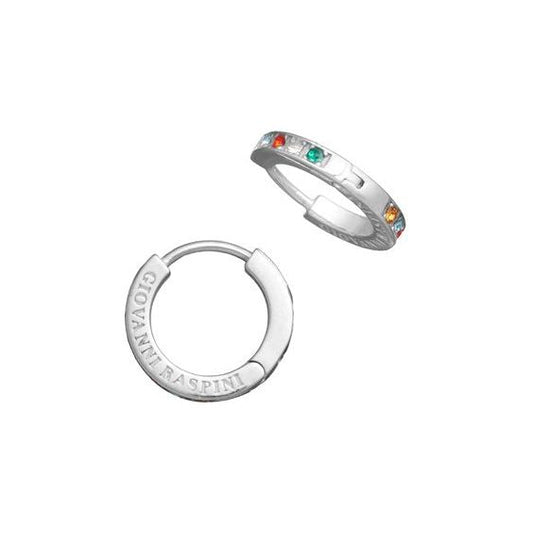 Orecchini cerchi Huggie crystal color 11955 Giovanni Raspini