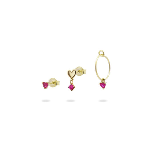 Orecchn a perno con perlne mnuscole n oro rosa 14 carat, set d Orecchn a perno con perlne mnuscole n oro rosa 14 carat, set d