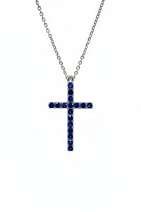 Hai aggiunto Collier croix en or et saphir bleu Crivelli 024-1927 al tuo carrello.