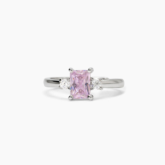 Anello in argento con zircone sintetico rosa BATTITO Mabina 523362