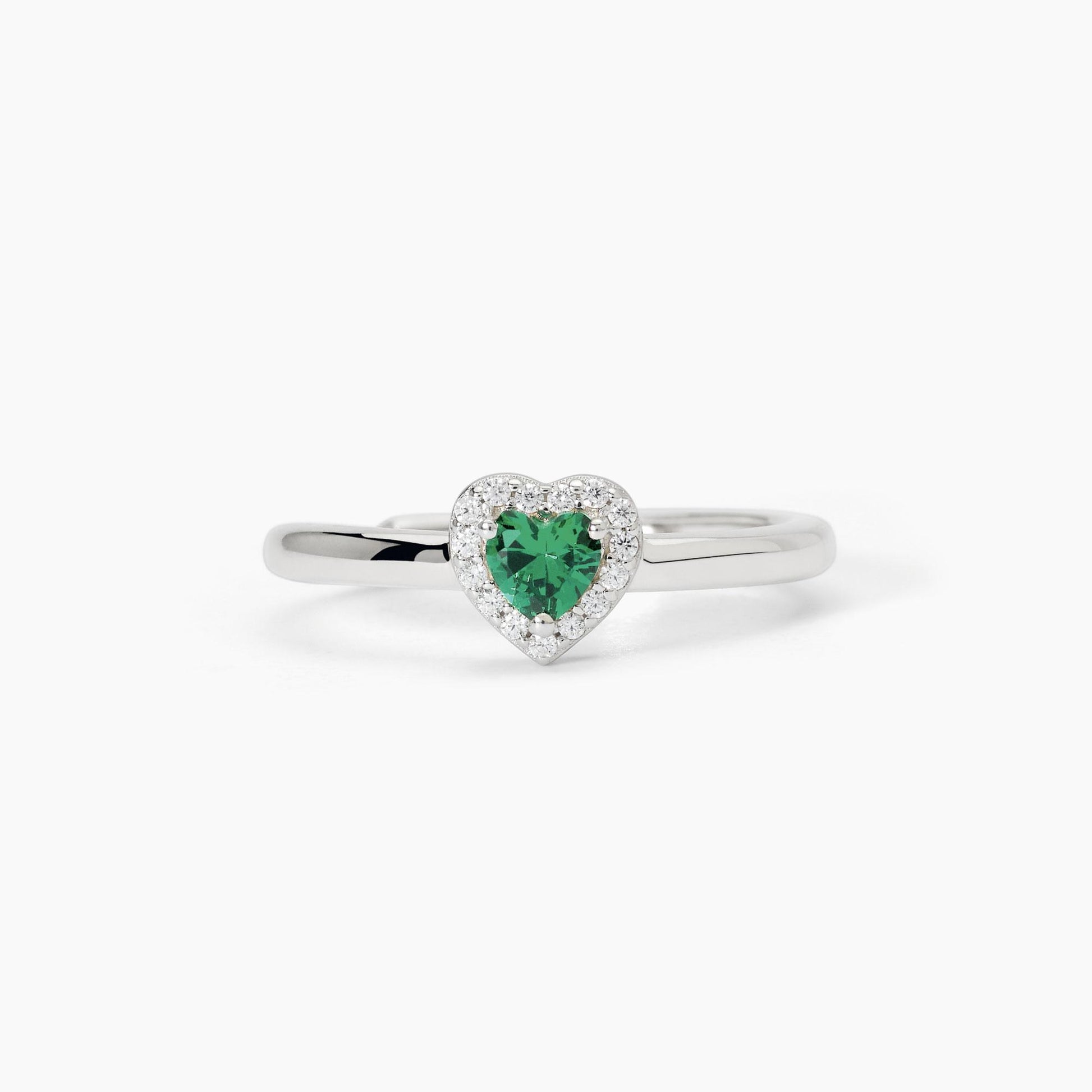 Anello in argento con smeraldo sintetico LOVE AFFAIR  MABINA 523382