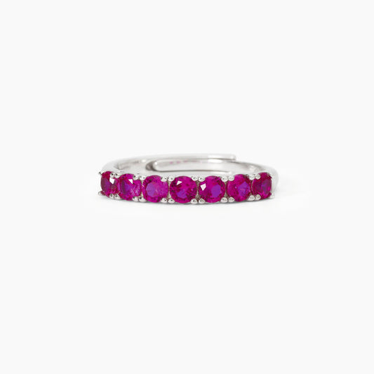 Anello in argento con rubini sintetici SOIRÉE MABINA 523384