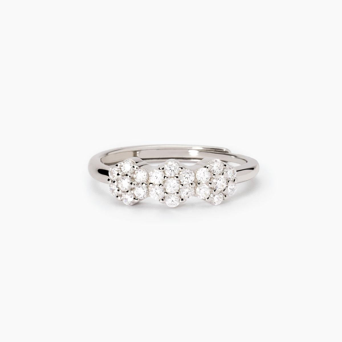 Anello in argento con elementi fiore Fior Fiore Mabina 523416