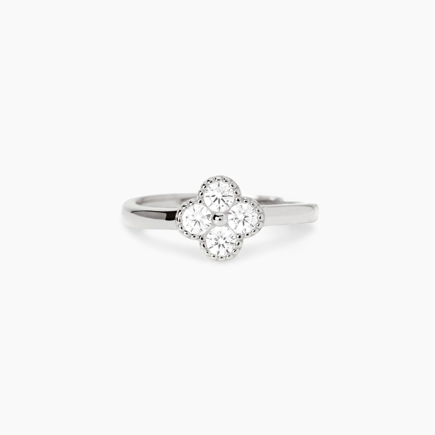 Anello in argento con fiore in zirconi Jasmine Mabina 523453