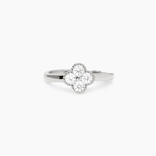 Anello in argento con fiore in zirconi Jasmine Mabina 523453