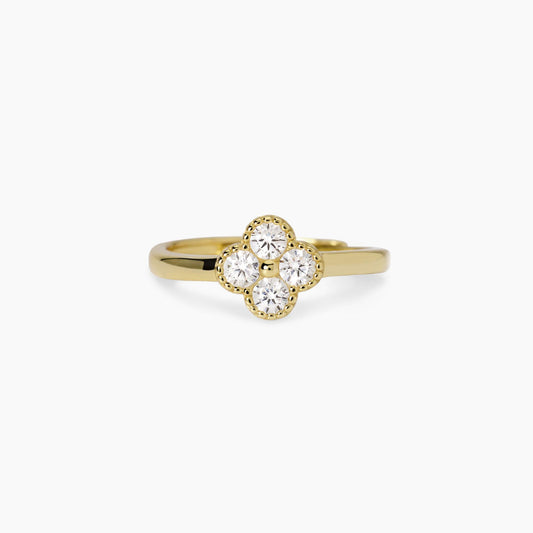 Anello in argento dorato con fiore Jasmine Mabina 523454