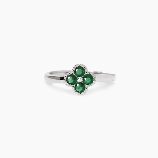 Anello con fiore verde Jasmine Mabina 523456