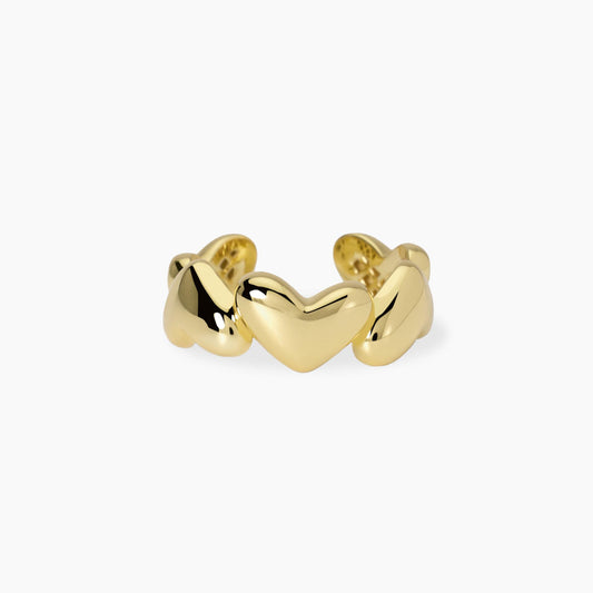 Anello contrarié in argento dorato Capogiro Mabina 523467