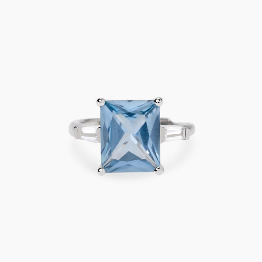 Anello Mabina con acquamarina sintetica BATTITO 523488