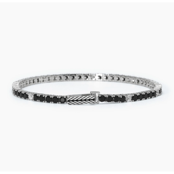 Bracciale tennis bianco e nero TENNIS CLUB Mabina 533696