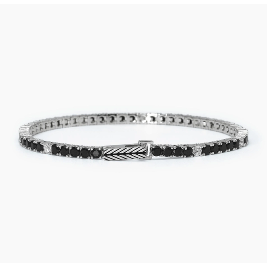Bracciale tennis bianco e nero TENNIS CLUB Mabina 533696
