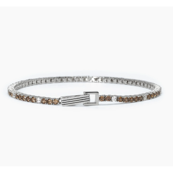 Bracciale tennis marrone e bianco TENNIS CLUB Mabina 533700