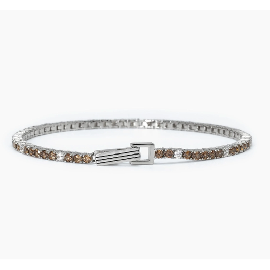 Bracciale tennis marrone e bianco TENNIS CLUB Mabina 533700
