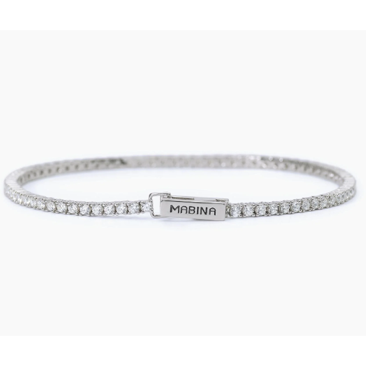 Bracciale tennis bianco TENNIS CLUB Mabina 533712