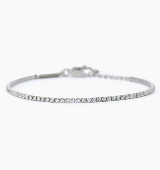 Bracciale tennis uomo zirconi bianchi MINI TENNIS Mabina 533724
