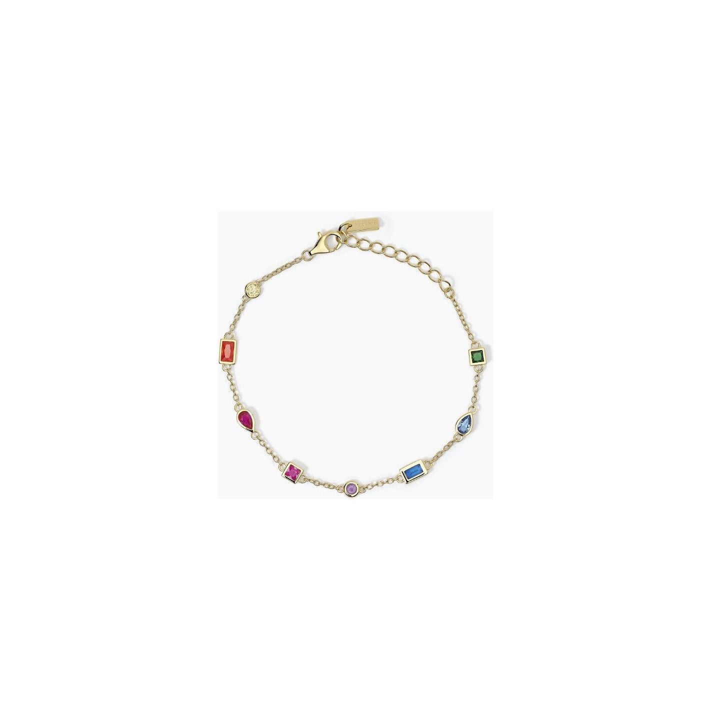 Bracciale multicolor con catena forzatina RAINBOW Mabina 533746