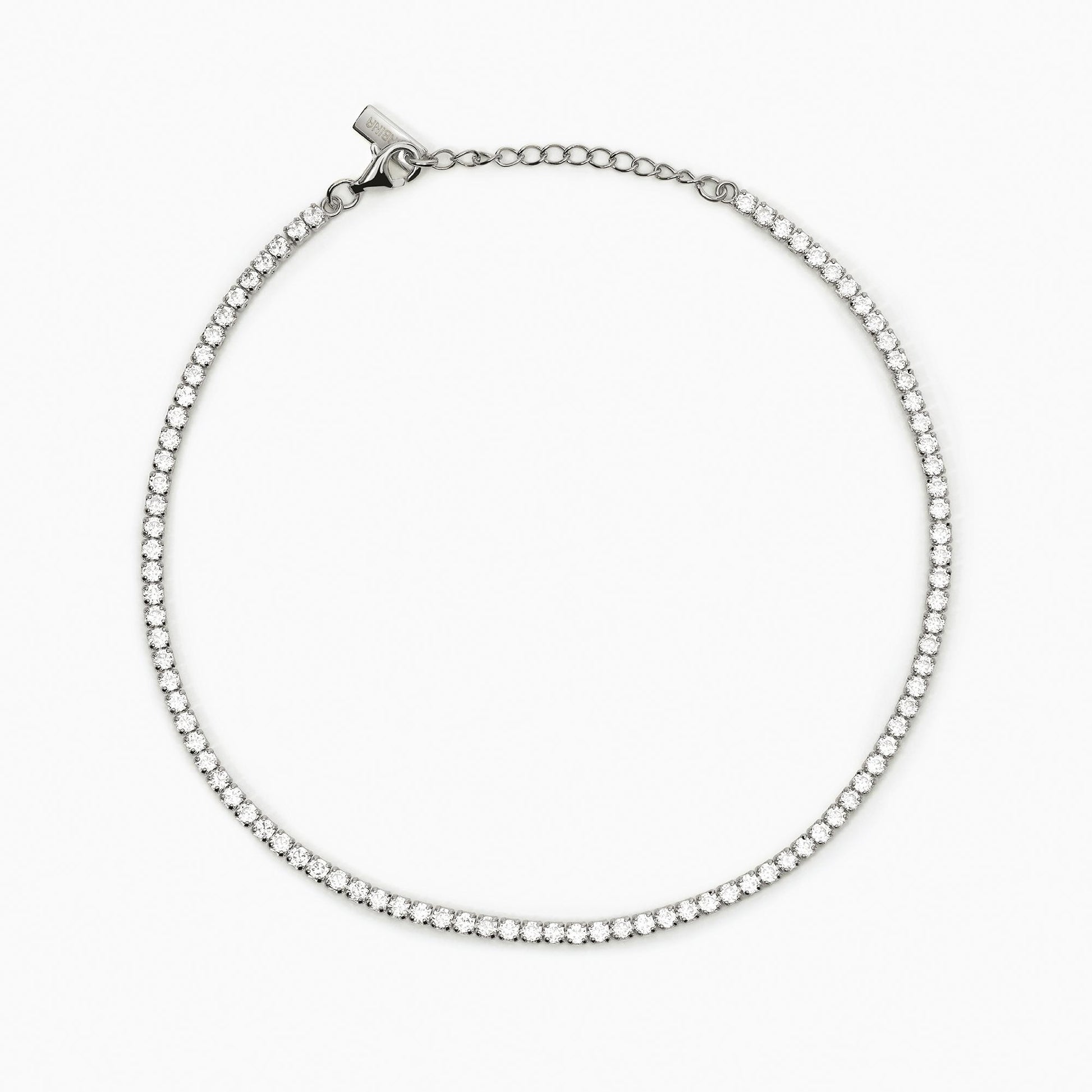 Cavigliera in argento con zirconi bianchi MINI TENNIS Mabina 533755