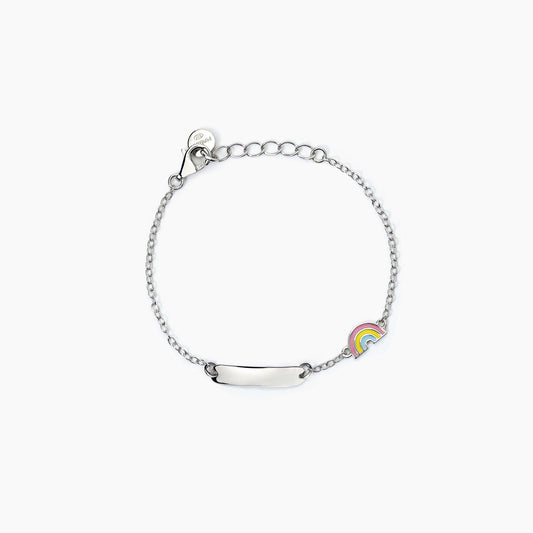 Bracciale personalizzabile in argento con arcobaleno RAINBOW Mabina Junior 533790