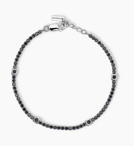 Hai aggiunto Bracciale tennis in argento con inserti quadrati GENTLEMAN Mabina 533821 al tuo carrello.