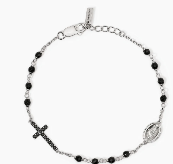 Bracciale uomo in argento con croce e Madonnina MYSTICAL Mabina 533832
