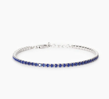 Bracciale tennis uomo con zaffiri sintetici MINI TENNIS Mabina 533861