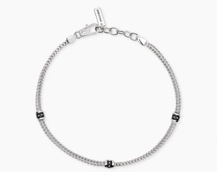 Bracciale in argento con catena foxtail da uomo STREET LIFE 534155 MABINA