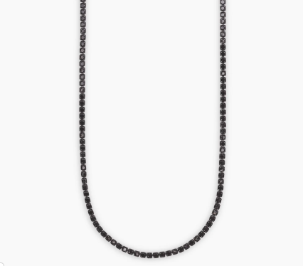 Collana da uomo in argento con zirconi neri MINI TENNIS 553578