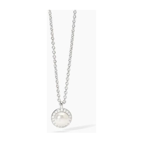 Girocollo in argento con perla coltivata e zirconi MILANESIENNE Mabina 553674