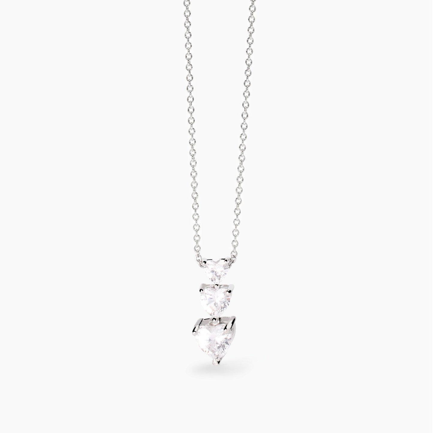 Girocollo in argento con zirconi cuore Lovely Mabina 553743