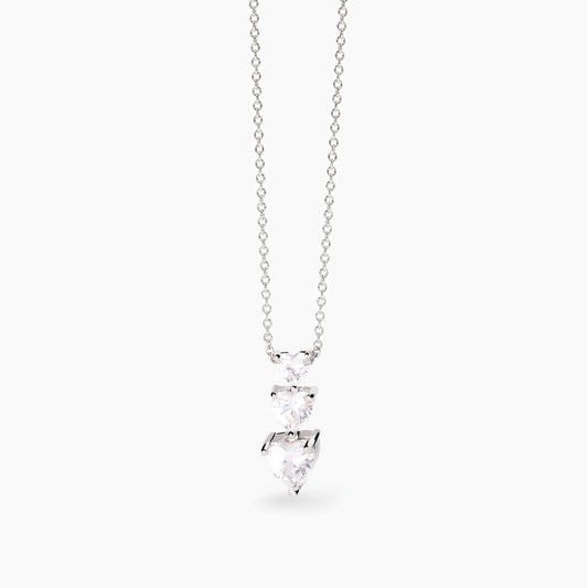 Girocollo in argento con zirconi cuore Lovely Mabina 553743