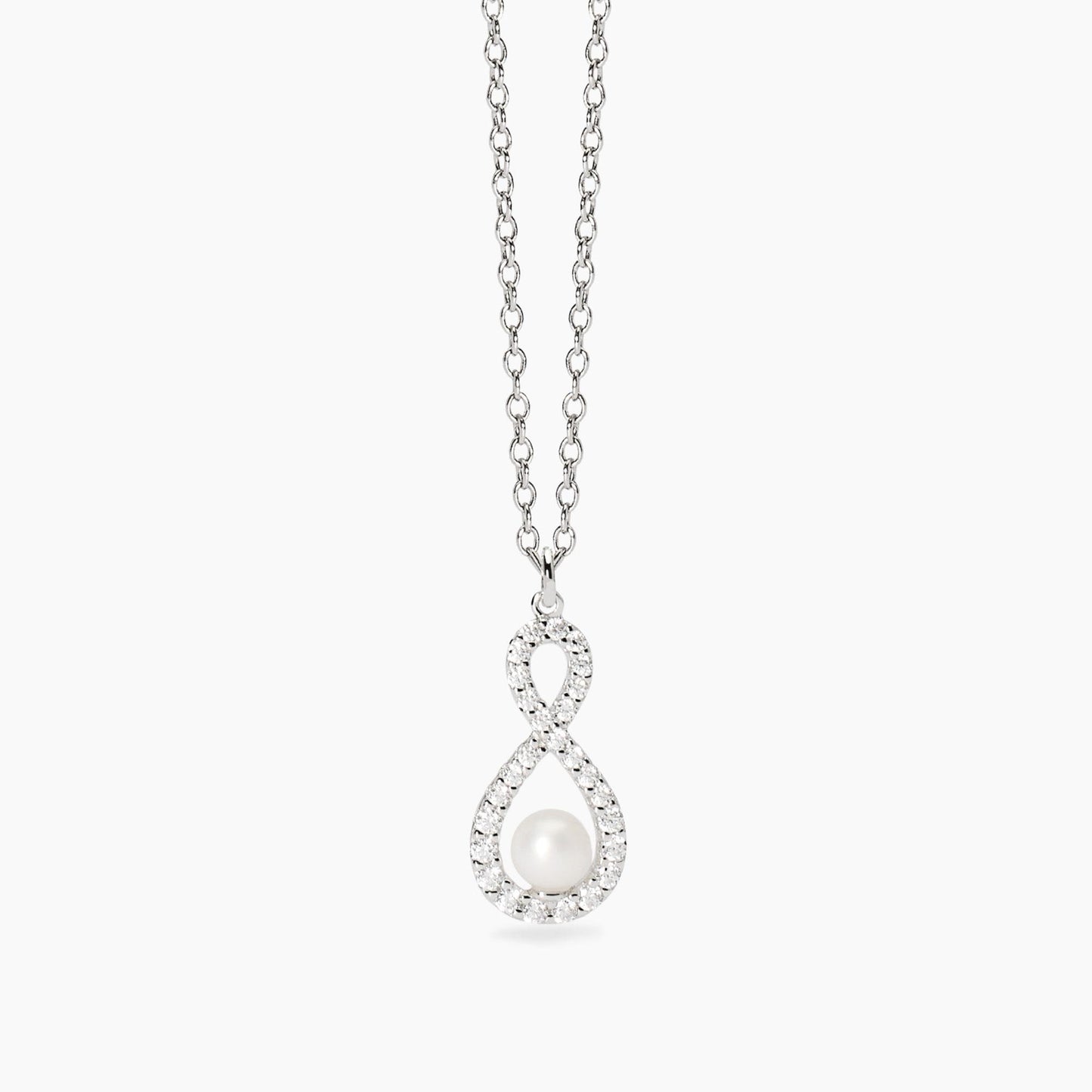Girocollo con pendente con perla coltivata e zirconi Endless Mabina 553778
