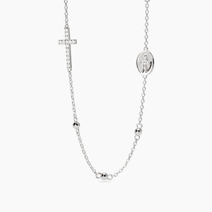 Hai aggiunto Girocollo in argento con croce e Madonnina Rosario Mabina 553781 al tuo carrello.