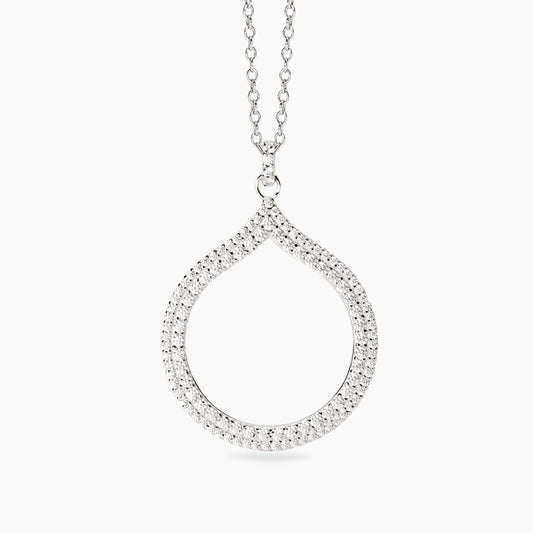 Girocollo in argento con pendete goccia in zirconi Penelope Mabina 553783